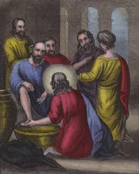 Es war nun der Vorabend des großen Paschafestes ... (farbiger Stich)