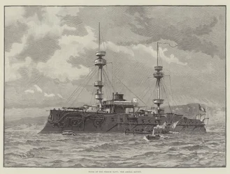 Typen der französischen Marine, der Amiral Baudin (Gravur)