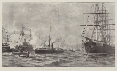 Typen der Marine bei der königlichen Marineparade in Spithead, 23. Juli 1887
