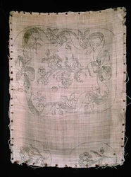 Unbenutztes Stickmuster für Sitzlehne und Arme