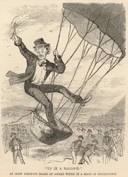 Oben in einem Ballon; Ein irischer Aeronaut steigt in betrunkenem Zustand auf