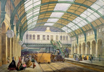 Ansicht der U-Bahn-Station Kings Cross, ca. 1865