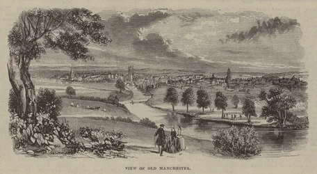 Ansicht von Old Manchester (Gravur)