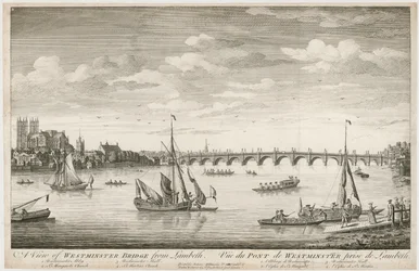 Blick auf die Westminster-Brücke von Lambeth