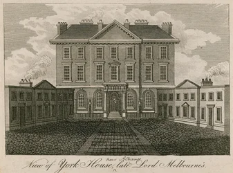 Ansicht von York House (später The Albany), Haus des verstorbenen Lord Melbourne