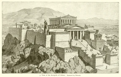 Ansicht der Akropolis von Athen