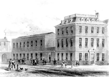 Ansicht der Ostseite des Soho Square, 1850