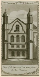 Ansicht des House of Commons vom Fluss Thames