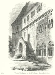 Ansicht des Palastes auf der Wartburg (Gravur)