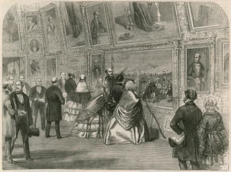 Besuch Ihrer Majestät, Prinz Albert und der Königin von Portugal in der Royal Academy
