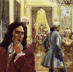 Voltaire besuchte oft den Hof, war dort aber nie glücklich