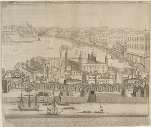 Wagen voller Schätze werden in den Tower of London gebracht, 1744