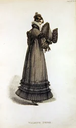 Spazierkleid, Modeplatte aus Ackermann