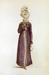 Spazierkleid, Modeplatte aus Ackermann