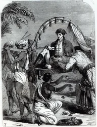 Warren Hastings (1732-1818) in Indien im Jahr 1784