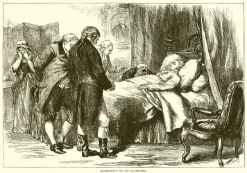 Washington auf seinem Sterbebett