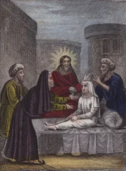 Weine nicht, rief er; dann berührte er den Toten ...