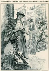 Peitschenhüter: Eine alte Tradition des Londoner Gemüsemarktes; Covent Garden, London