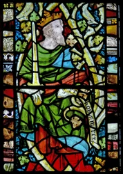 Fenster Ew, das Rehabeam am Jessebaum darstellt