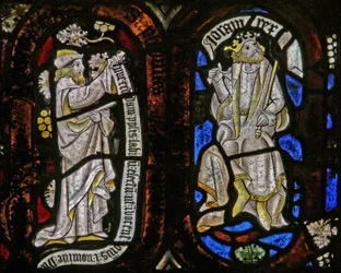 Fenster Ew, Jessebaum-Figuren: ein Prophet und Joram