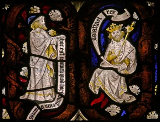 Fenster Ew, Jessebaum-Figuren: Prophet und Salathiel