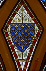 Fenster Ew, Darstellung von Wappen - königlich von Frankreich - alt