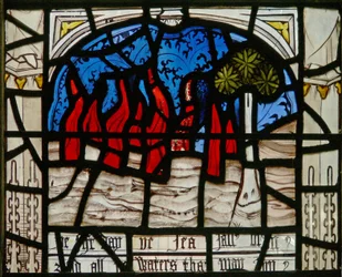 Die letzten fünfzehn Tage der Welt (das Pryke of Conscience Fenster): Das Meer fängt Feuer