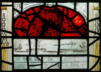 Die letzten fünfzehn Tage der Welt (das Pryke of Conscience Fenster): Nur die Erde und der Himmel sind zu sehen