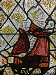 Fenster N5 mit Margaret Fawkener, Ehefrau von Robert Fitz Ellis