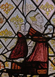 Fenster N5 mit Margaret Fawkener, Ehefrau von Robert Fitz Ellis und Tochter