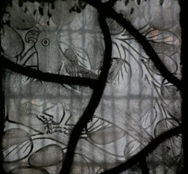 Fenster NW, Darstellung eines Vogels