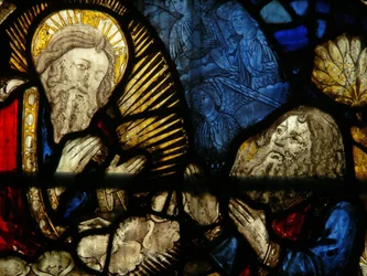 Fenster S3 mit Abraham und Gott