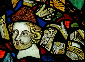 Fenster Sw, Darstellung eines Bischofskopfes