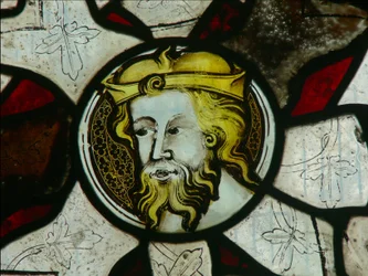 Fenster Sw, Darstellung eines Bischofskopfes