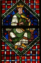 Fenster, das eine genealogische Figur zeigt: David