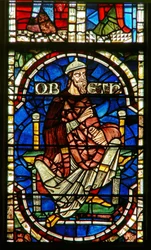 Fenster, das eine genealogische Figur zeigt: Obed