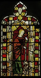 Fenster n3, die heilige Margareta darstellend