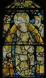 Fenster s4, die Jungfrau Maria darstellend? Fragmentarisch, aber feine Details