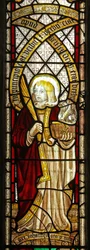 Fenster s5, den Evangelisten darstellend: Heiliger Johannes
