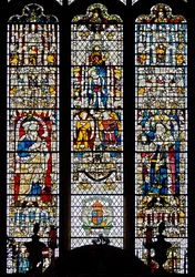 Fenster w12 mit Corpus Christi, Jesaja und König Edwin