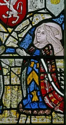 Fenster w1 zeigt eine Stifterin - Elizabeth Tilney