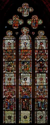 Fenster w39, Darstellung der Märtyrertode von St. Laurentius, St. Denys und St. Eleutherius