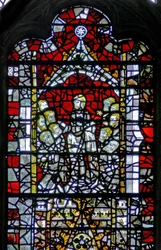 Fenster w3, Christus lehrt seine Jünger darstellend