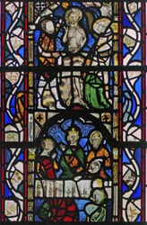 Fenster w43 mit Johannes dem Täufer bei der Taufe Christi im Jordan