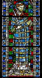 Fenster w4, St. Vinzenz darstellend