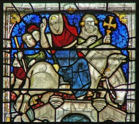 Fenster w5 mit einer Szene aus dem Leben des hl. Wilhelm