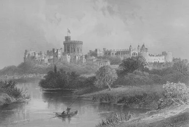 Windsor Castle, aus The Gallery of Geography von Rev. Thomas Milner, veröffentlicht ca. 1880