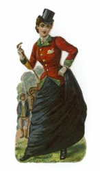 Frau im Reitkleid