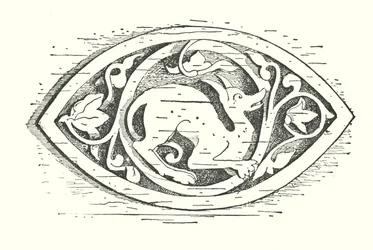 Holzschnitzerei: Hund (Stich)