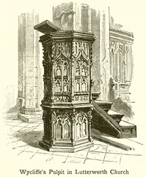 Wycliffes Kanzel in der Kirche von Lutterworth